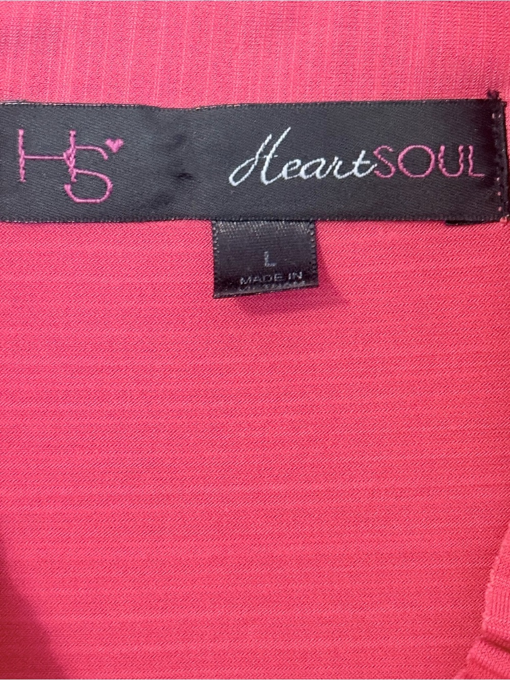 HeartSoul Red Ruffled V-Neck Short Sleeve Blouse - Picture 3 of 3